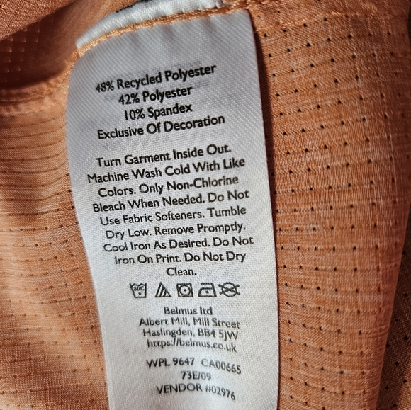 Eddie Bauer Short Sleeve Orange Shirt, Medium - Picture 5 of 5